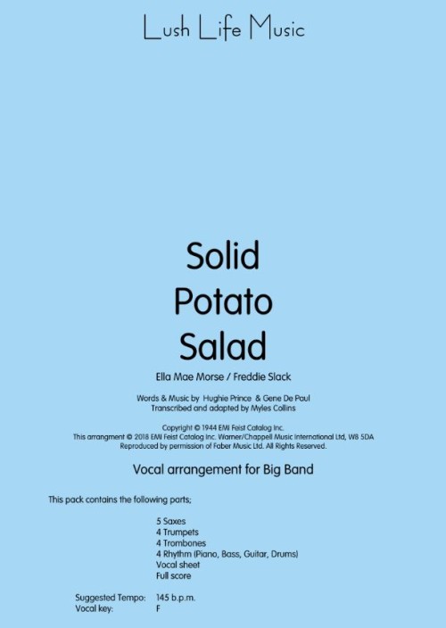 Solid Potato Salad (Vocal Solo with Jazz Ensemble - Score and Parts)